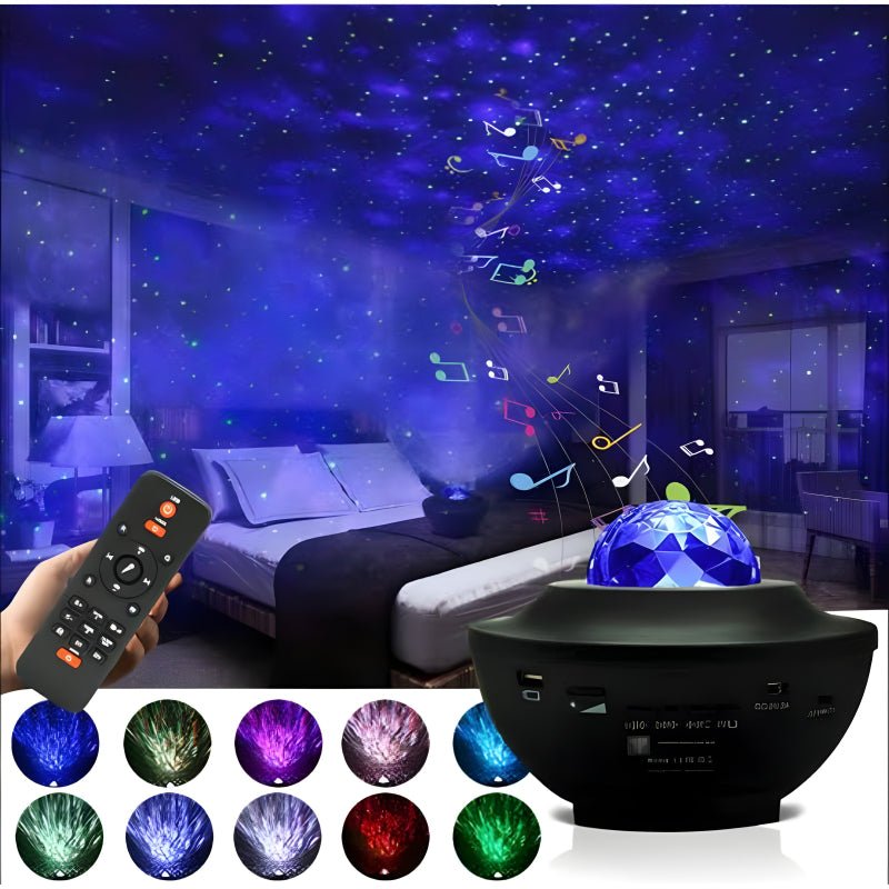 2 in 1 Galaxy projector with Bluetooth speaker - Perennial Picks