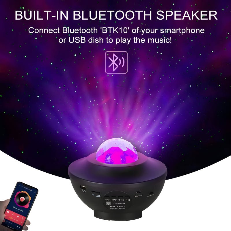 2 in 1 Galaxy projector with Bluetooth speaker - Perennial Picks