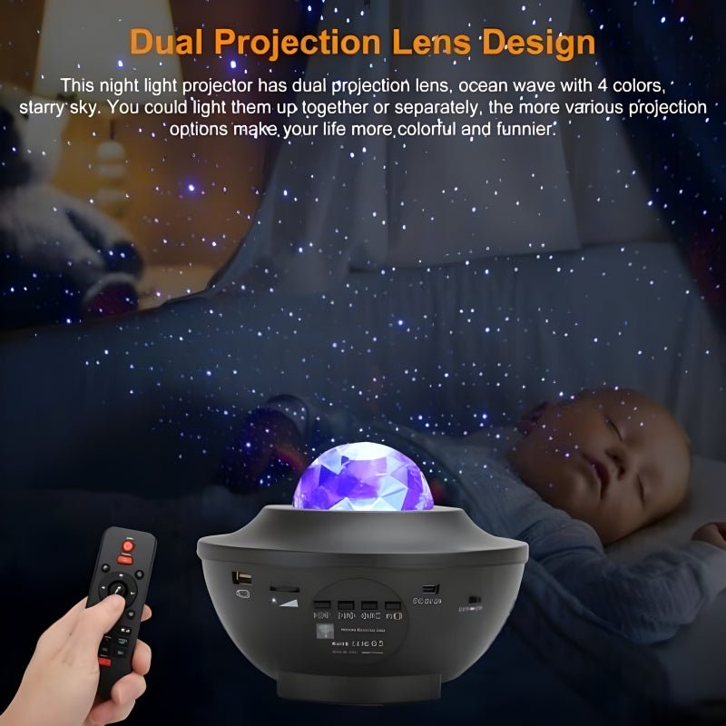 2 in 1 Galaxy projector with Bluetooth speaker - Perennial Picks